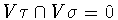 $V\tau
\cap V\sigma = 0$