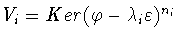 $V_i=
Ker(\varphi - \lambda_i\varepsilon)^{n_i}$