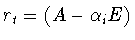 $r_t = ����(A - \alpha_iE)$