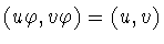 $(u\varphi ,v\varphi )=(u,v)$