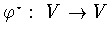 $\varphi ^{\star}:\ V\rightarrow V$