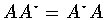 $AA^{\star}=A^{\star}A$