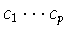 $c_1\cdots c_p$